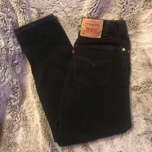 Levi 550 short black denim